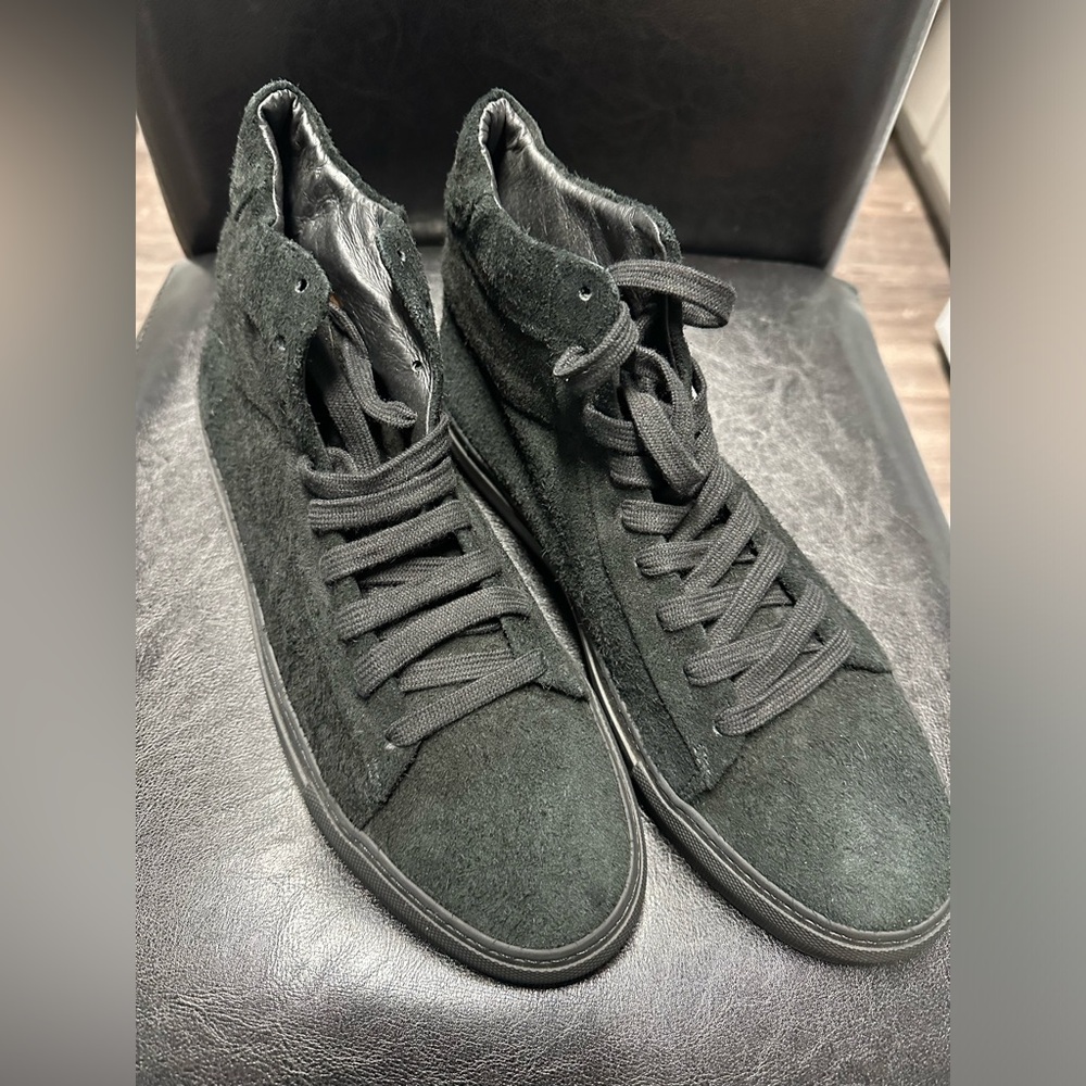 New Wings and Horns Italian calf leather suede high tops - mens size IT 42